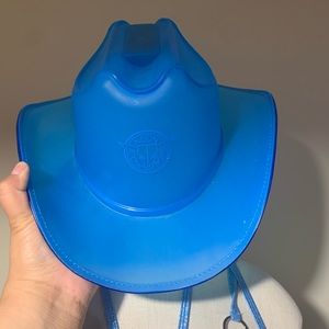 Neon cowboy hat in blue